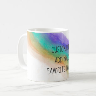 Mug ajouter votre propre devis aquarelle personnalisée
