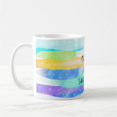 Mug ajouter votre propre devis bandes d'aquarelle pers (Gauche)