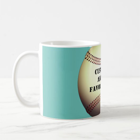 Mug ajouter votre propre devis base-ball personnalisé  (Gauche)