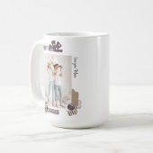 Mug Ajouter Votre Propre Photo Modern Girly Nom Person (Devant gauche)