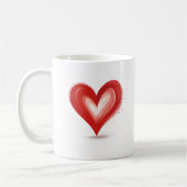Mug Ajouter Votre Propre Texte, Coeur, Personnalisable (Gauche)