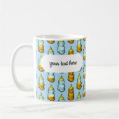 Mug Ajouter votre propre texte mignon Motif de bouteil (Gauche)