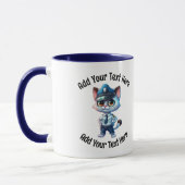 Mug Ajouter Votre Texte Agent De Police Whimsical Café (Gauche)