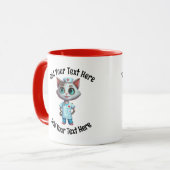 Mug Ajouter Votre Texte Café Chat À L'Infirmière Chimi (Devant gauche)