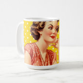 Mug Ajouter votre texte Jote artwork rétro pour Noël (Devant gauche)