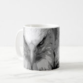 Mug Ajouter votre texte Modern Pop Art Eagle Head Modè (Devant gauche)