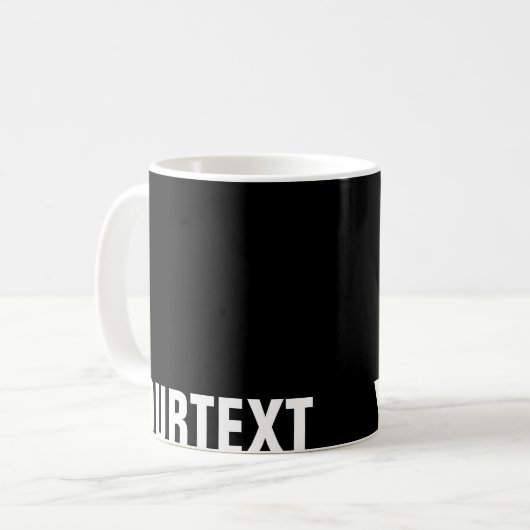 Mug Ajouter votre texte Noir Blanc Créatif Design mode (Devant gauche)