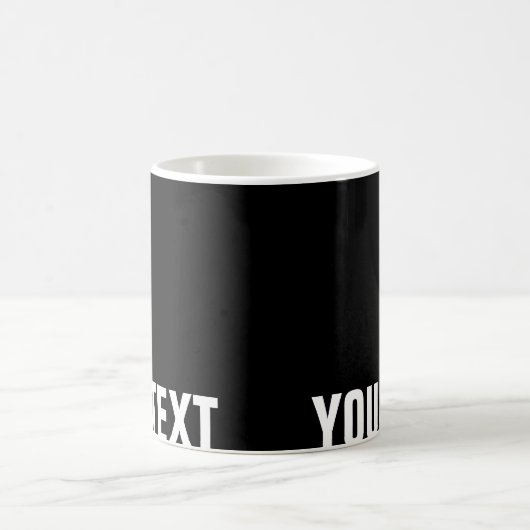 Mug Ajouter votre texte Noir Blanc Créatif Design mode (Centre)