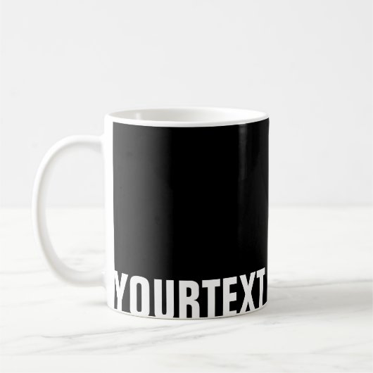 Mug Ajouter votre texte Noir Blanc Créatif Design mode (Gauche)