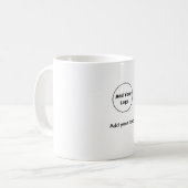 Mug ajouter votre texte simple minimum personnalisé aj (Devant gauche)