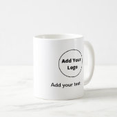 Mug ajouter votre texte simple minimum personnalisé aj (Devant droit)