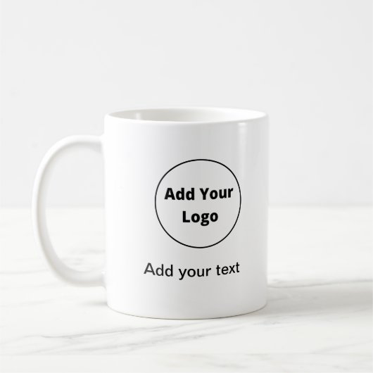 Mug ajouter votre texte simple minimum personnalisé aj (Gauche)