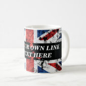 Mug Ajouter votre texte sur le drapeau anglais Jeu d'o (Devant droit)