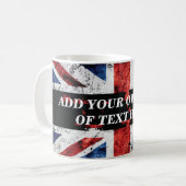 Mug Ajouter votre texte sur le drapeau anglais Jeu d'o (Devant gauche)