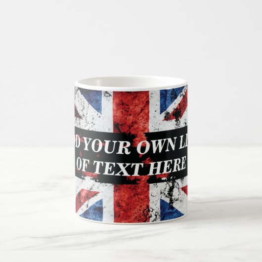 Mug Ajouter votre texte sur le drapeau anglais Jeu d'o (Centre)