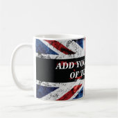 Mug Ajouter votre texte sur le drapeau anglais Jeu d'o (Gauche)