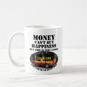 Mug Ajouter votre voiture Nom photo, Texte, Money Happ
