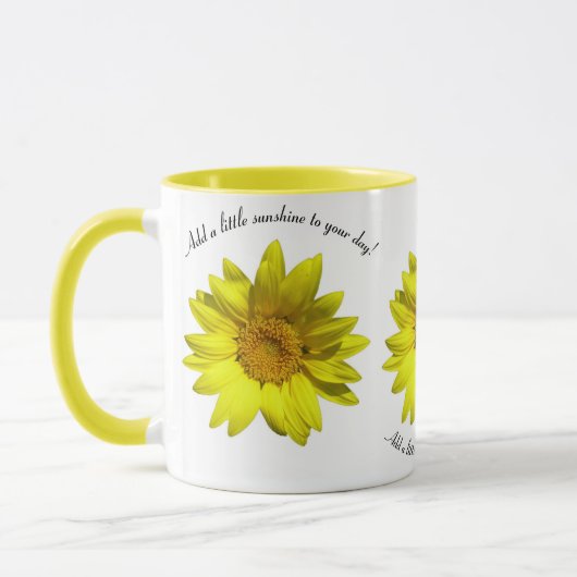 Mug "Ajoutez un peu de soleil à votre journée !" (Gauche)