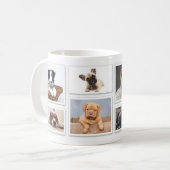 Mug Ajoutez vos propres photos, 8 photo collage modèle (Devant gauche)