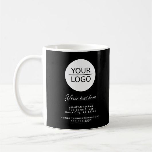 Mug Ajoutez votre logo avec promotion de texte personn (Gauche)