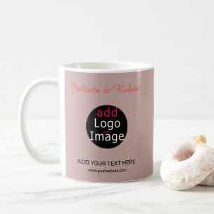 Mug Ajoutez votre logo Mariage Dusty Rose Hue Art