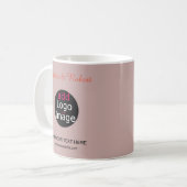 Mug Ajoutez votre logo Mariage Dusty Rose Hue Art (Devant gauche)