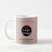 Mug Ajoutez votre logo Mariage Dusty Rose Hue Art (Gauche)