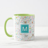Mug Ajoutez votre motif en pastel | mignon initial de (Gauche)