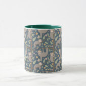 Mug Ajoutez votre motif floral | mignon initial de (Centre)