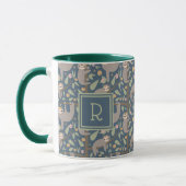 Mug Ajoutez votre motif floral | mignon initial de (Gauche)