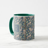 Mug Ajoutez votre motif floral | mignon initial de (Devant gauche)