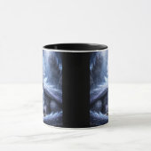 Mug Ajoutez Votre Nom de Texte, Dragon de Glace Bleu & (Centre)