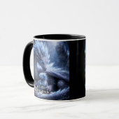 Mug Ajoutez Votre Nom de Texte, Dragon de Glace Bleu & (Devant gauche)