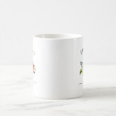 Mug Ajoutez votre nom | Floral tendance Boho Bourgogne (Centre)