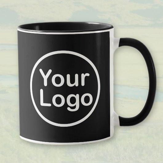 Mug Ajoutez votre propre logo | Fond noir