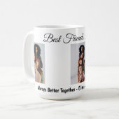 Mug Ajoutez votre propre texte Script 3 Collage photo  (Devant gauche)