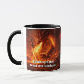 Mug Ajoutez Votre Texte Nom Dragon de Feu avec Épée Fo (Gauche)