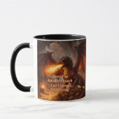 Mug Ajoutez Votre Texte Nom Dragon de Feu Dans Son Rep (Gauche)