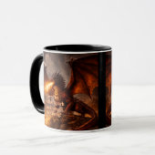 Mug Ajoutez Votre Texte Nom Dragon de Feu Dans Son Rep (Devant gauche)