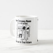 Mug Ajusteurs de pots d'échappement et de pneus. Mécan (Devant gauche)