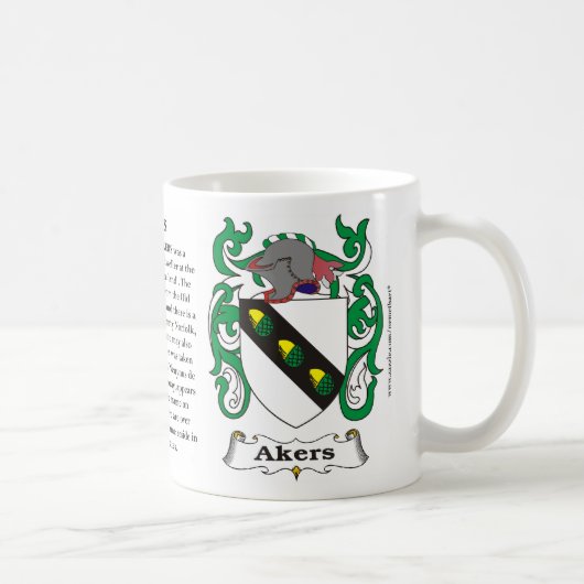 Mug Akers, origine, signification et la crête (Droite)