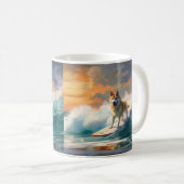 Mug Akita Beach Surf Peinture (Devant droit)