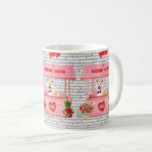 Mug Akita Chien Valentine's Day Kissing Booth (Devant droit)
