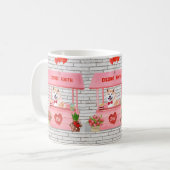 Mug Akita Chien Valentine's Day Kissing Booth (Devant gauche)
