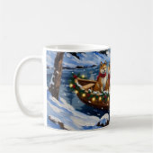 Mug Akita Christmas Boat Holiday (Gauche)