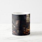 Mug Akita Citrouilles Halloween effroi (Centre)