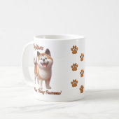 Mug Akita Dog - Ajouter un nom, modifier le texte (Devant gauche)
