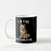 Mug Akita Inu Christmas I'm Fine Everything Is Fine  (Gauche)