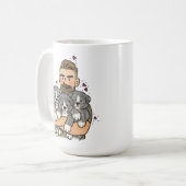 Mug Akita Inu Japonais Bringé (Devant gauche)