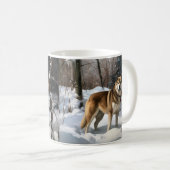 Mug Akita Laisser Neige Noël (Devant droit)
